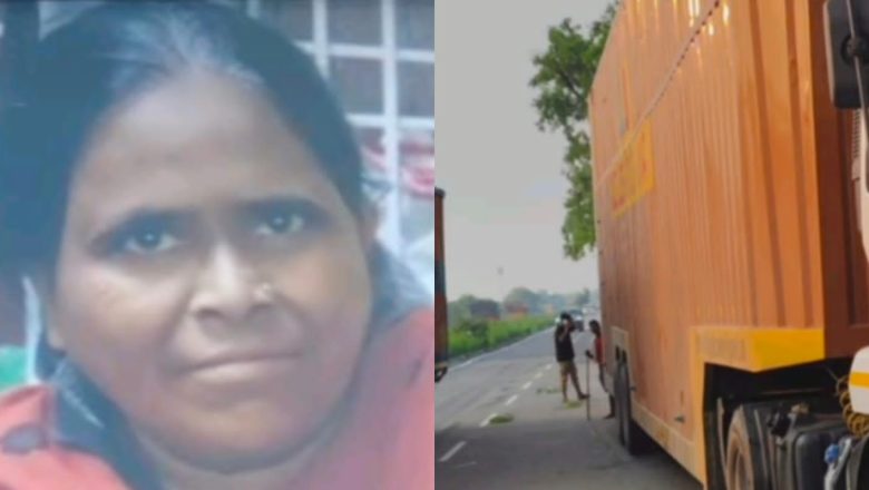 कटरा के खूनी हाइवे  ने फिर ली एक महिला की जान कंटेनर ने बाइक को रौंदा महिला की मौत बेटा घायल