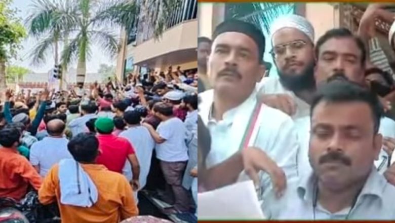 पैगंबर की शान में गुस्ताखी पर भड़के मुस्लिम समाज के लोग हजारों लोगो ने किया प्रदर्शन राष्ट्रपति के नाम सौंपा ज्ञापन