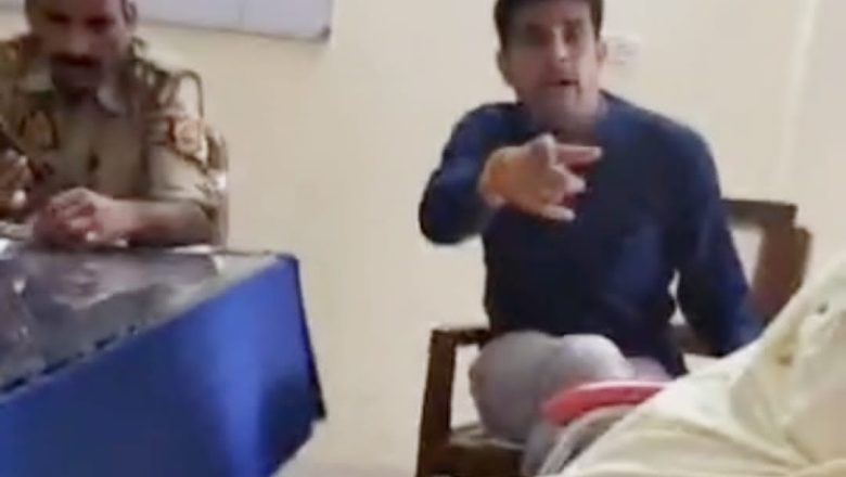 दबंग बीजेपी मंडल अध्यक्ष का थाने के अंदर फरियादी से गाली गलौच का विडियो वायरल चौकी इंचार्ज लाइन हाजिर