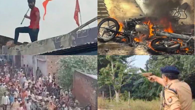 बहराइच में दुर्गा प्रतिमा विसर्जन के दौरान शुरू हुई हिंसा। हिंसा के दौरान गोली लगने से युवक की मौत 