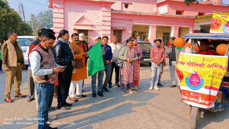 सदर विधायक ने हरी झंडी दिखाकर किया पल्स पोलियो अभियान जागरूकता रैली को रवाना।