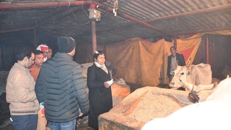 बदायूँ।डीएम ने आधी रात्रि में किया रैन बसेरों ,जन सेवा केंद्र व गौशाला का औचक निरीक्षण