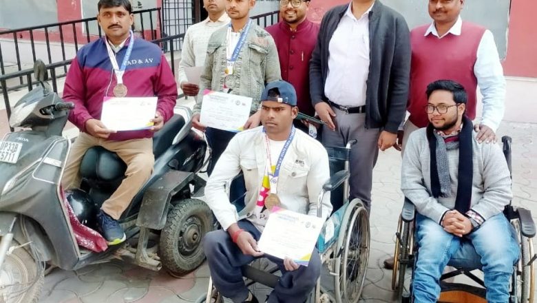 शाहजहाँपुर /बरेली में पैरा खिलाड़ियों ने झटके 6 मैडल डीएम ने किया किया स्वागत 