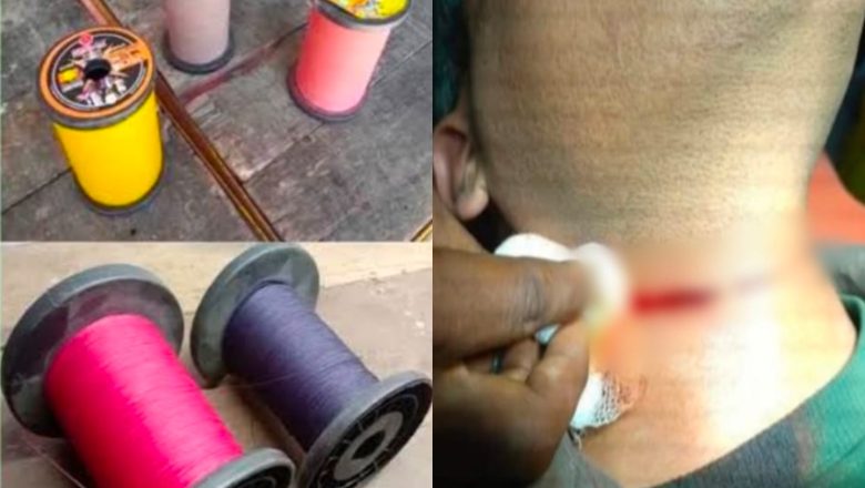 शाहजहांपुर /चाइनीज मांझे पर नहीं लगी रोक फिर कटी एक पुलिस कर्मी की गर्दन , पिछले दिनों हो चुकी एक पुलिस कर्मी की मौत