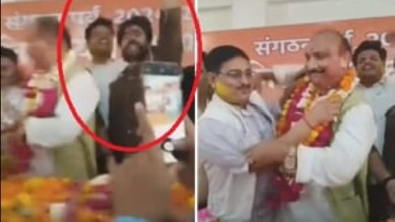 हरदोई।पुलिस की फजीहत के बाद मंच से भाजपा जिला अध्यक्ष जिन्दाबाद के नारे लगाने वाले कांस्टेबल को एसपी ने किया सस्पेंड