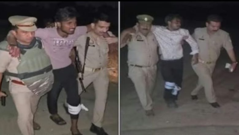 मुरादाबाद।पुलिस मुठभेड़ में पकड़े गए मुरादाबाद में कारोबारी के घर में लूट करने वाले दो बदमाश पैरों में लगी गोली दो फरार