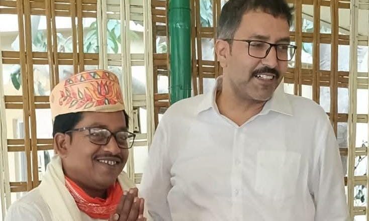 सहरसा (बिहार) ।भाजपा जिलाध्यक्ष साजन शर्मा का रितेश रंजन के आवास पर हुआ भव्य स्वागत