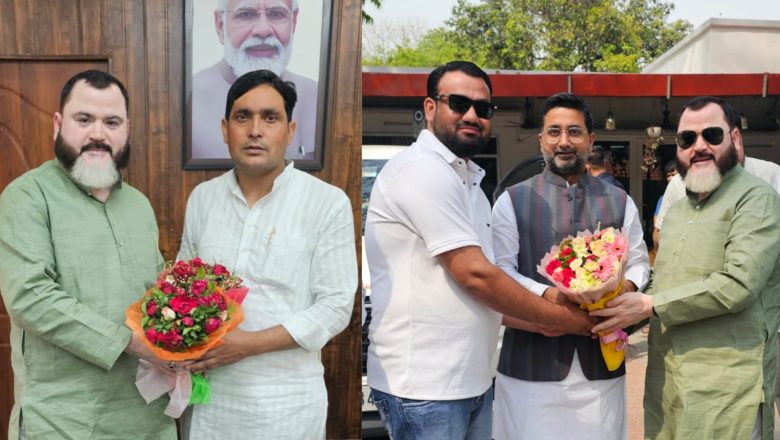 शाहजहांपुर।हज समिति का सदस्य बनाए जाने पर मंत्री दानिश आजाद और एजाज अहमद को शाहनवाज खान ने भेट पर दी मुबारकबाद