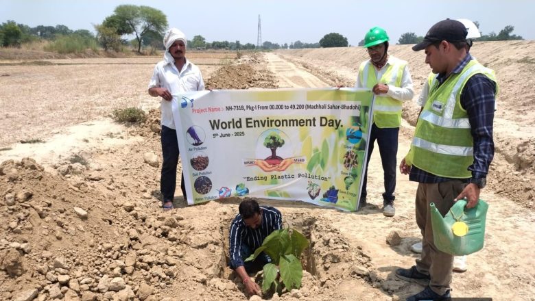भदोही।पर्यावरण सप्ताह पर एक पेड़ मां के नाम थीम के तहत स्वास्तिक इंफो लाजिक्स कंपनी ने किया गया पौधारोपण।