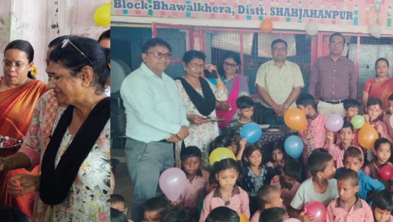 शाहजहाँपुर ।ग्रीष्मकालीन अवकाश के बाद विद्यालयों का पुनः शुभारंभ डीएम ने बच्चों का किया रोली-टीका व मिठाई से स्वागत