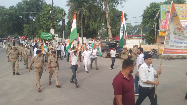 बदायूँ।उत्साह व उमंग से पूर्ण तिरंगा यात्रा का हुआ आयोजन 